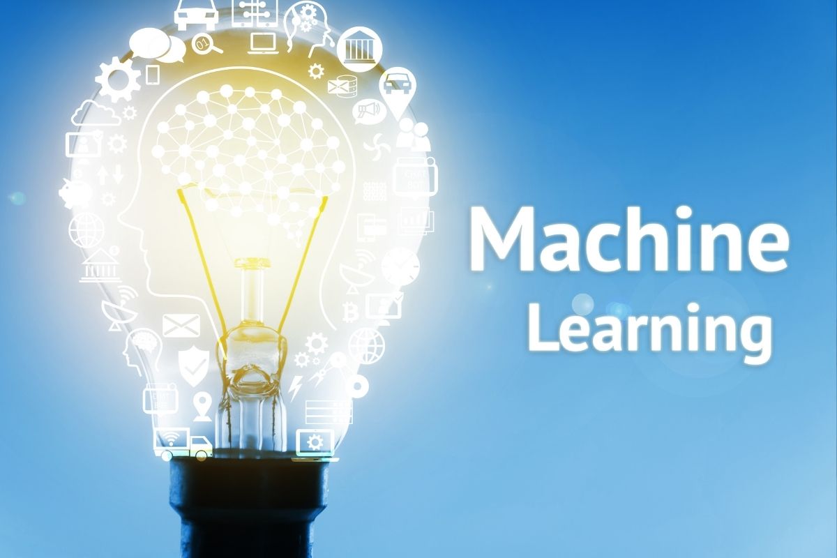 Diagram showing the concept of machine learning